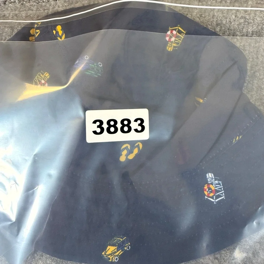 Polo Ralph Lauren Reversible Bucket Hat Navy Red Summer Print 2T-4T NEW #3883